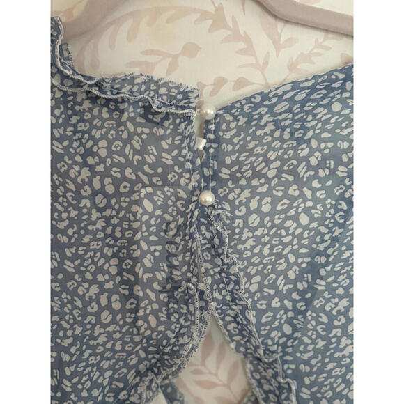 DISCOUNT SHIPPING NWT open back floral semi-sheer dress by Sucrefas - Picture 6 of 8